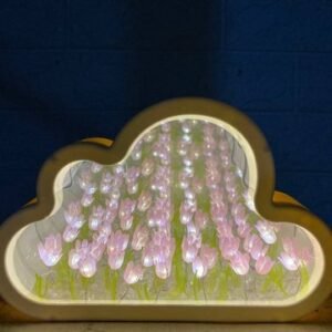 Caja infinita de tulipán en forma de nube