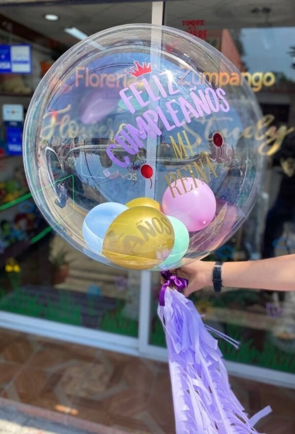Globo con globos adentro (colores a elegir)